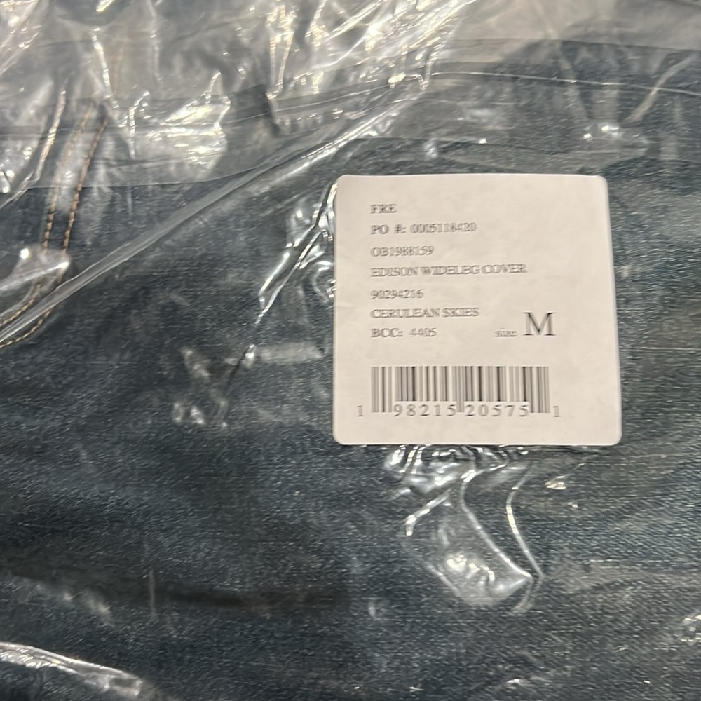 NWT FREE PEOPLE We The Free Edison Edison Wide Leg Coverall / Cerulean Skies - Picture 7 of 7